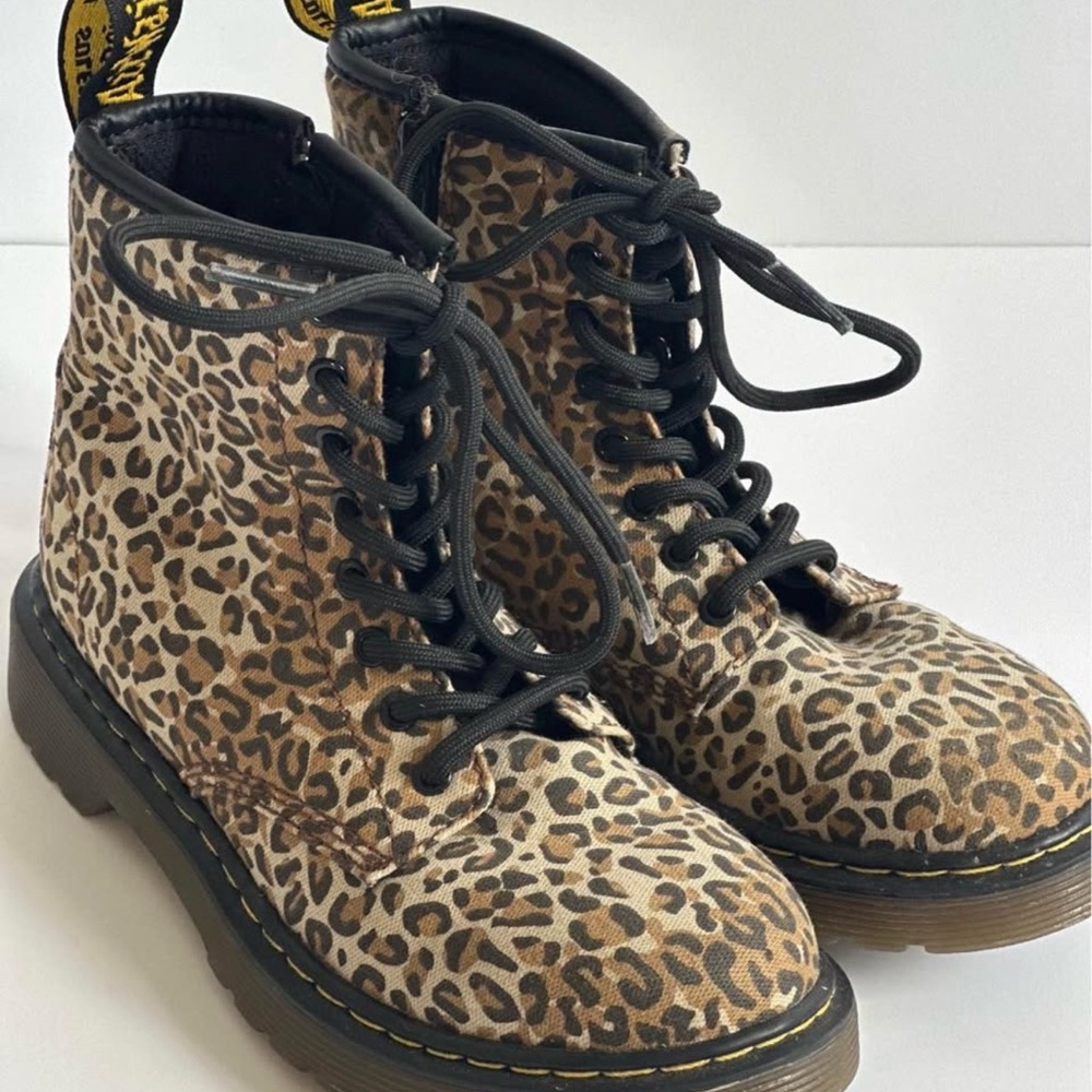 Dr. Martens Leopard Print Combat Boots